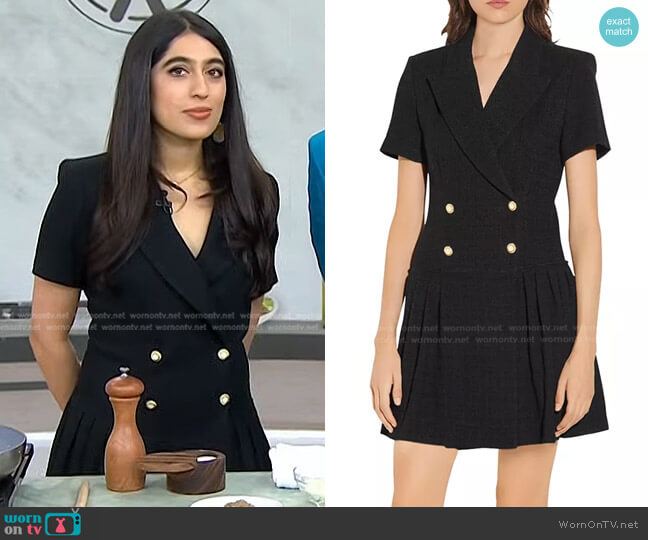 Sandro Rossa Tweed Dress worn by Samah Dada on Today