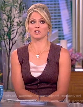 Sara’s metallic vest and pants on The View