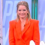 Sara’s orange double breasted blazer on The Talk