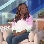 Sheryl’s ombre v-neck sweater on The Talk