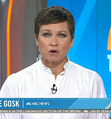 Stephanie’s white puff sleeve blouse on Today