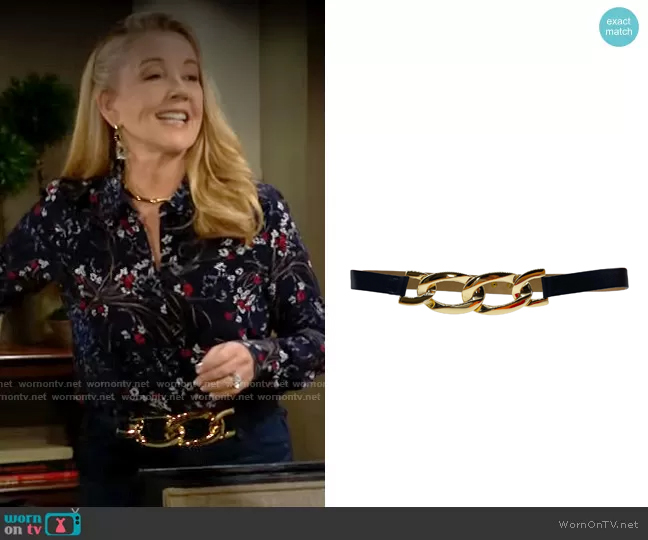 Streets Ahead Eva Belt worn by Nikki Reed Newman (Melody Thomas-Scott) on The Young and the Restless Streets Ahead Eva Belt worn by Nikki Reed Newman (Melody Thomas-Scott) on The Young and the Restless