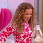 Sunny’s pink floral midi dress on The View