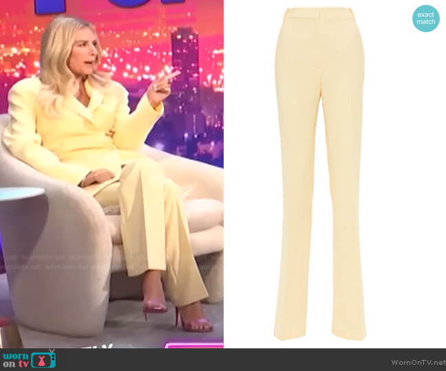 The Attico High-rise crepe pants worn by Morgan Stewart on E! News