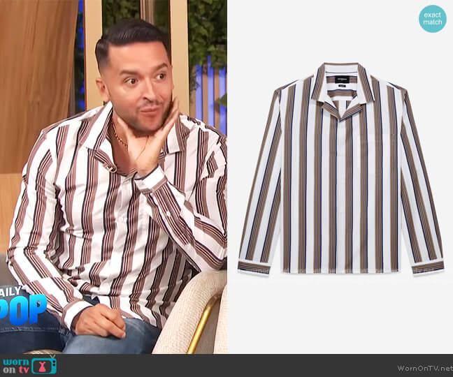 The Kooples Shirt with Shark Collar worn by Jai Rodriguez on E! News