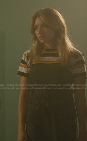 Tory’s striped tee on Cobra Kai