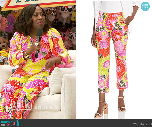Trina Turk Lutton Pants worn by Sheryl Underwood on The Talk
