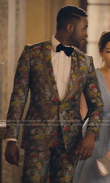 Tyler’s floral suit on Partner Track
