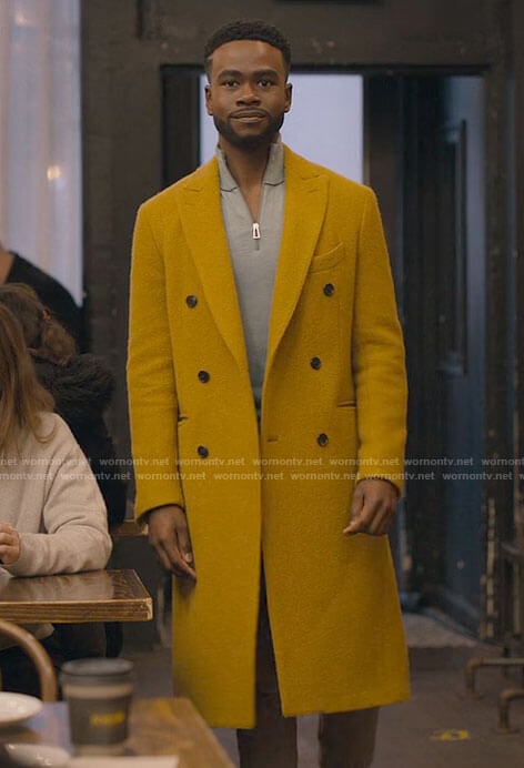 Tyler’s yellow coat on Partner Track