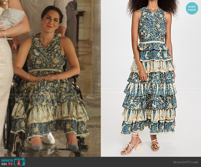 Ulla Johnson Ariah Sleeveless Dress worn by Stacey (Samantha Massell) on Dynasty