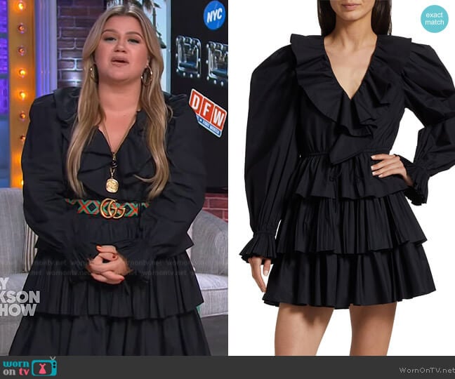 Ulla Johnson Lola Tiered Minidress worn by Kelly Clarkson on The Kelly Clarkson Show