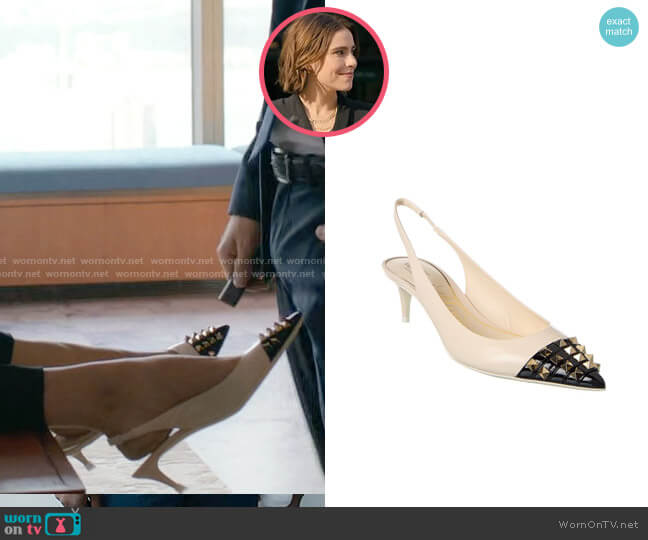 Valentino Rockstud Alcove Slingback worn by Rachel Friedman (Alexandra Turshen) on Partner Track