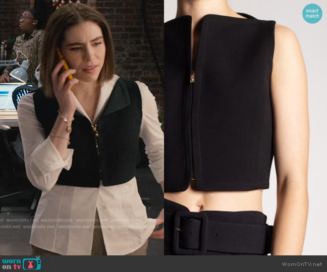 Versace Cropped Vest worn by Rachel Friedman (Alexandra Turshen) on Partner Track