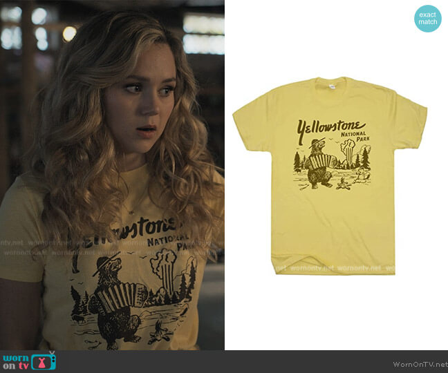 Shirtmandude National Park Print Tee worn by Courtney Whitemore (Brec Bassinger) on Stargirl