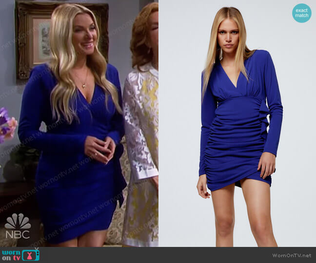 Zara Ruffle Draped Dress worn by Jennifer Horton (Cady McClain) on Days of our Lives