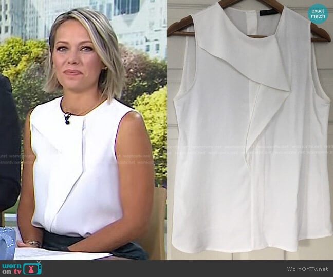 Zara Ruffle Sleeveless Top worn by Dylan Dreyer on Today