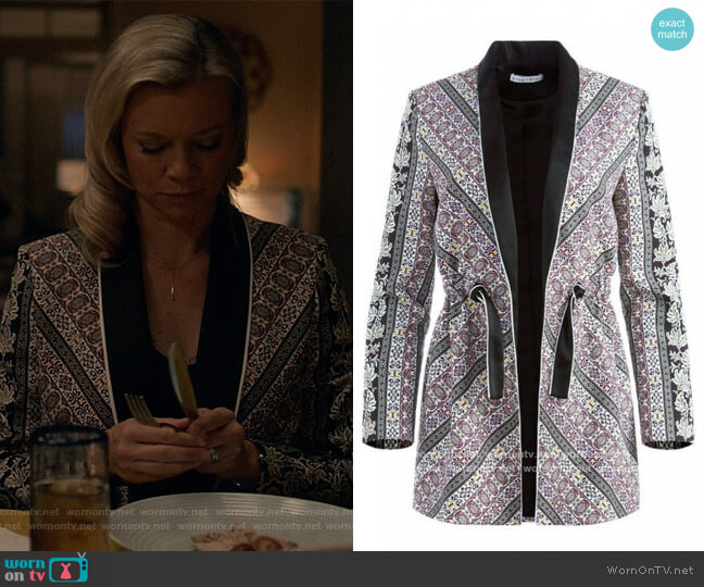 Alice + Olivia Lincoln Piped Drawstring Waist Blazer worn by Barbara Whitmore (Amy Smart) on Stargirl