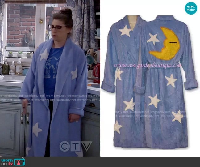 Canyon Group Moon and Stars Robe worn by Kat Silver (Mayim Bialik) on Call Me Kat