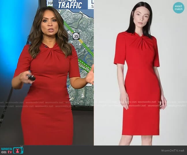 LK Bennett Caterina Dress worn by Adelle Caballero on Today