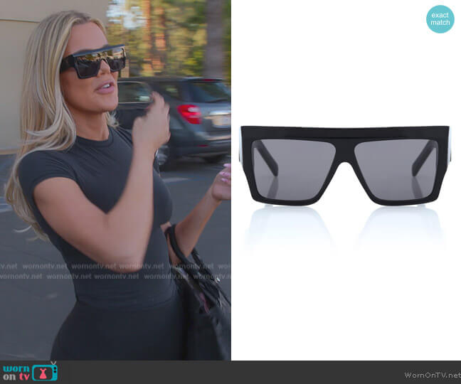 Celine Flat Top Sunglasses worn by Khloe Kardashian (Khloe Kardashian) on The Kardashians