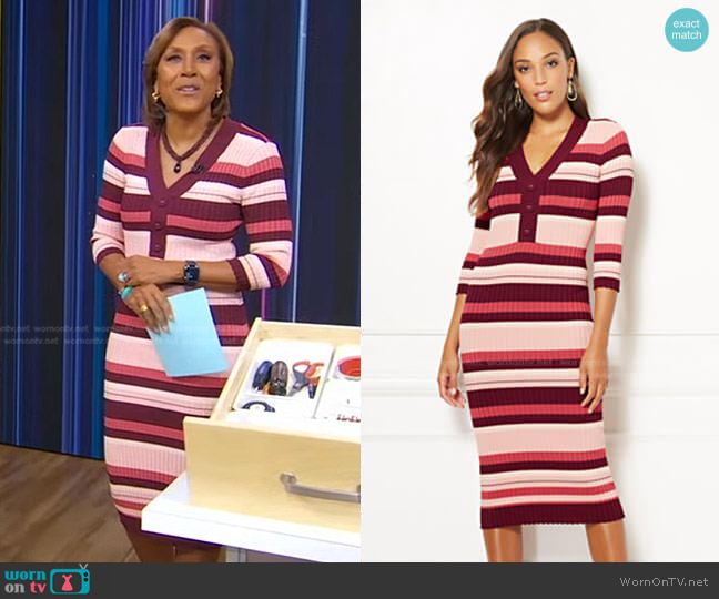 New York & Company Cherelle Dress - Eva Mendes Collection worn by Robin Roberts on Good Morning America