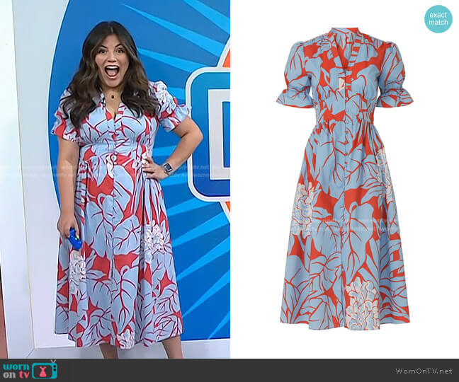 Diane von Furstenberg Erica Midi Dress worn by Adrianna Barrionuevo Brach on Today