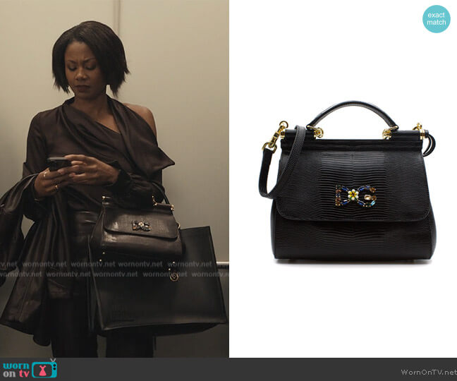 Dolce & Gabbana Sicily Medium Bag worn by Jax Stewart (Emayatzy Corinealdi) on Reasonable Doubt