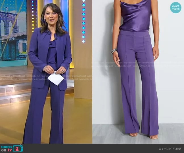 Elie Tahari Side Slit Pant worn by Ginger Zee on Good Morning America