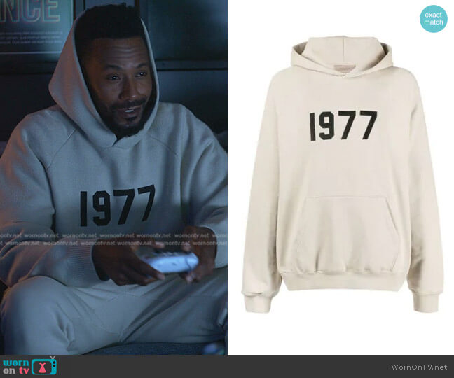 Fear of God 1977-Print Detail Hoodie worn by Lewis (McKinley Freeman) on Reasonable Doubt
