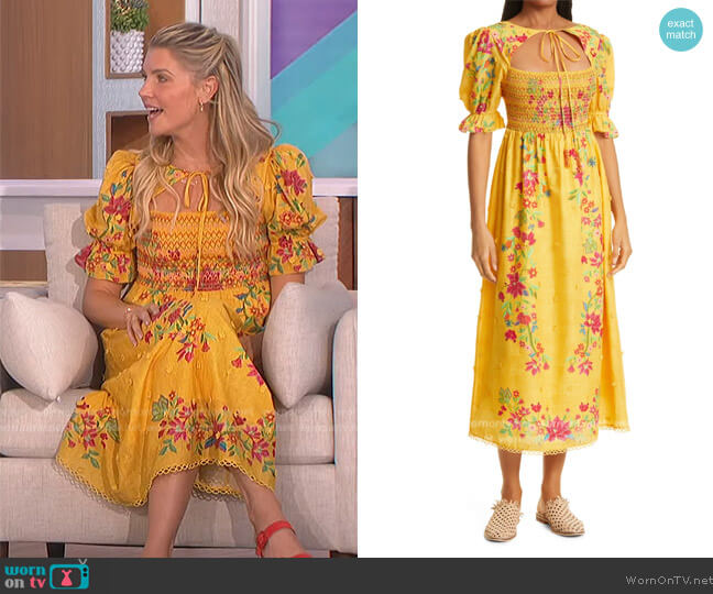 Farm Rio Flower Dream Maxi Dress worn by Amanda Kloots on The Talk