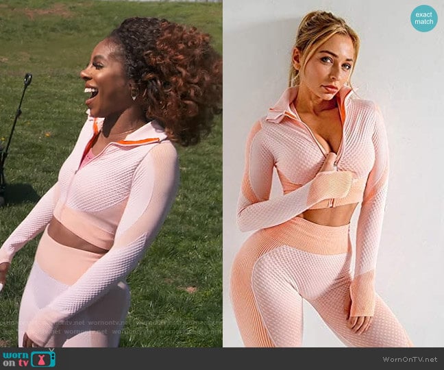 Guoshuche Yoga Sport Gym Set worn by Candiace Dillard Bassett on The Real Housewives of Potomac