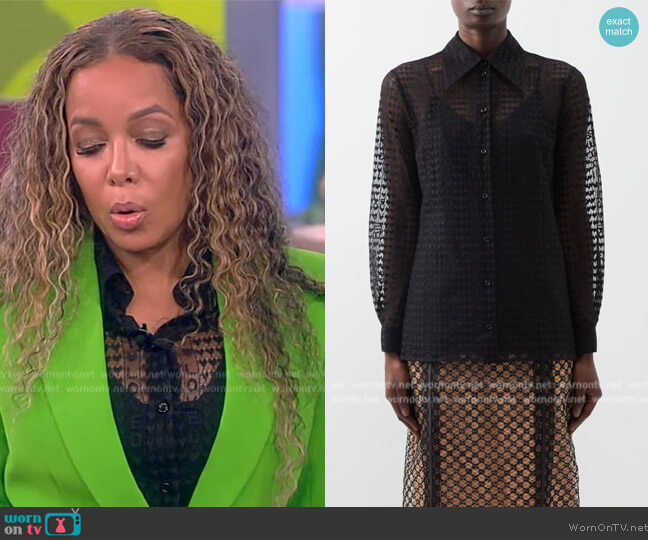 Gucci Gucci Loved Heart Lace Shirt worn by Sunny Hostin on The View