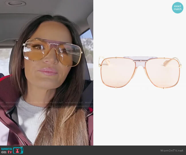 Gucci Oversized Embellished Pilot worn by Lisa Barlow on The Real Housewives of Salt Lake City