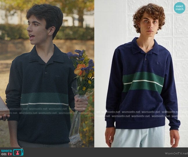 Katin Laurel Sherpa Polo Shirt worn by (Trey Romano) on Stargirl