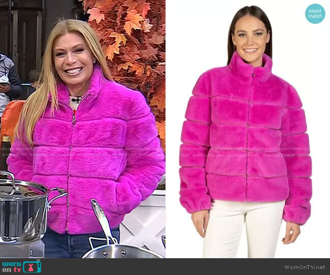 Love Token Faux Fur Jacket worn by Jill Martin on Today