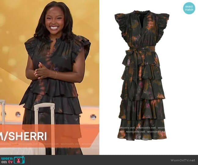 Marie Oliver Emery Midi Dress worn by Makho Ndlovu on Sherri