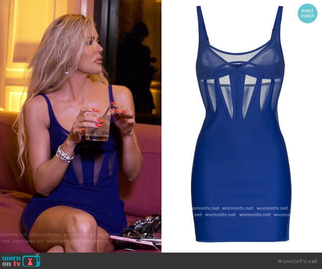 Mugler Corset-style sleeveless minidress worn by Khloe Kardashian (Khloe Kardashian) on The Kardashians