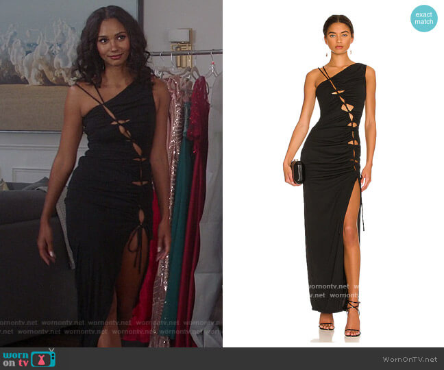 Nicholas Prisha One Shoulder Gown worn by Layla Keating (Greta Onieogou) on All American