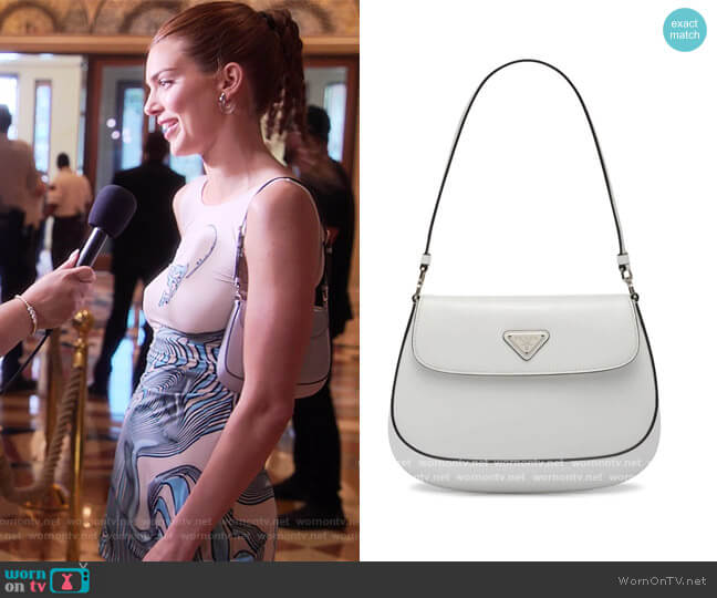 Prada Cleo triangle-logo shoulder bag worn by Kendall Jenner (Kendall Jenner) on The Kardashians
