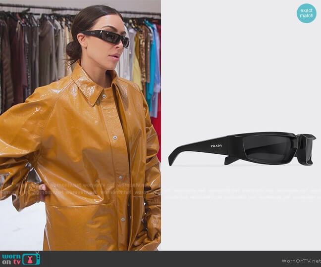 Prada Runway sunglasses worn by Kim Kardashian (Kim Kardashian) on The Kardashians