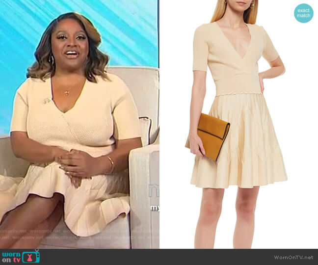 Sandro Esmera wrap-effect knitted dress worn by Sherri Shepherd on Sherri