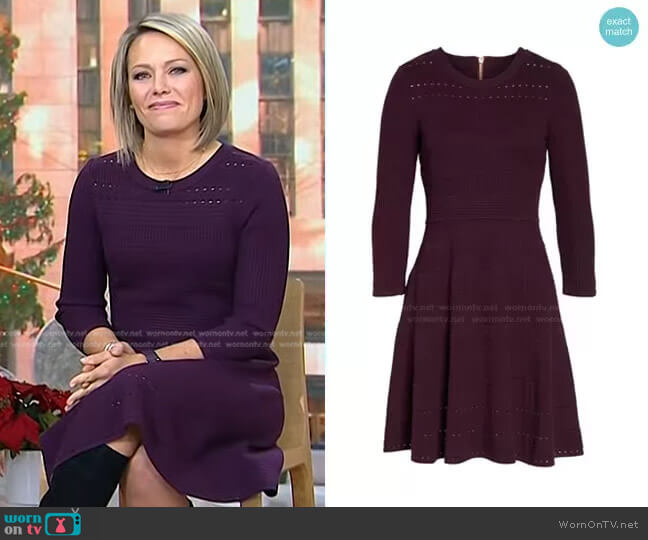 Eliza J Sweater Knit Fit & Flare Dress worn by Dylan Dreyer on Today