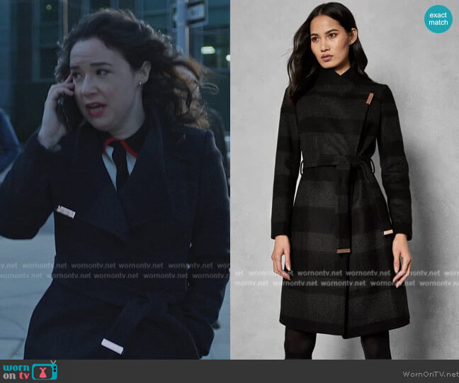 Ted Baker Narrla Coat worn by Marissa Gold (Sarah Steele) on The Good Fight