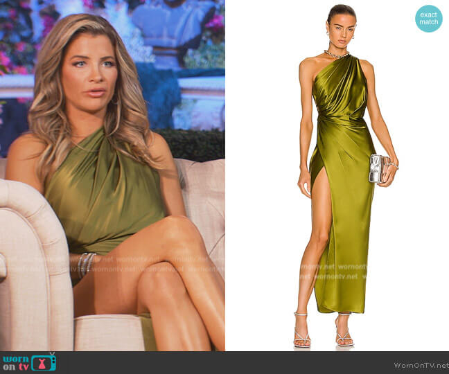 The Sei For FWRD Asymmetrical Draped Dress worn by Naomie Olindo on Southern Charm