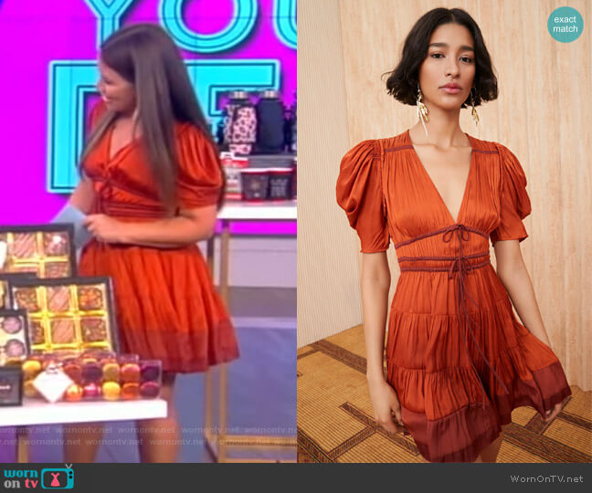 Ulla Johnson Azaria plisse satin dress worn by Gretta Monahan on The View