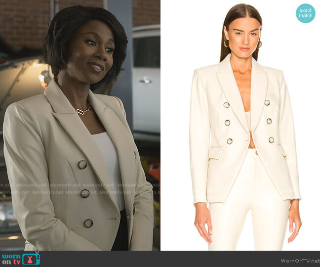 Veronica Beard Miller Dickey Jacket worn by Jax Stewart (Emayatzy Corinealdi) on Reasonable Doubt