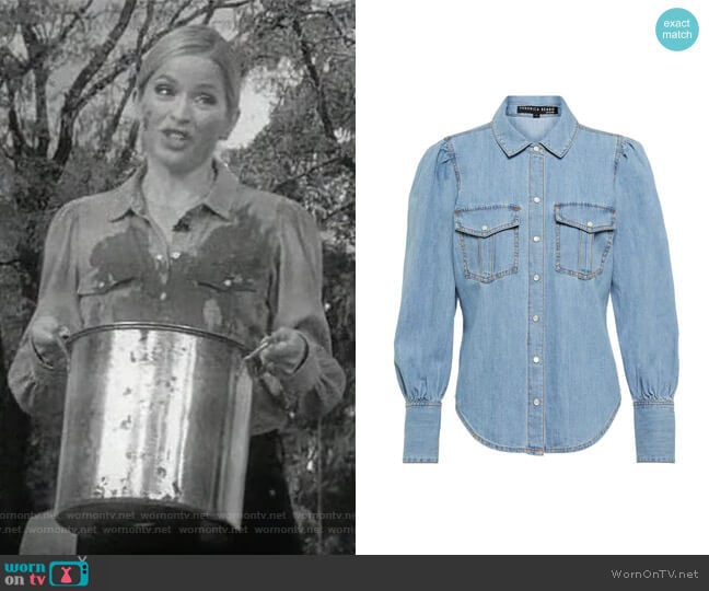 Veronica Beard Jameela denim shirt worn by Sara Haines on The View