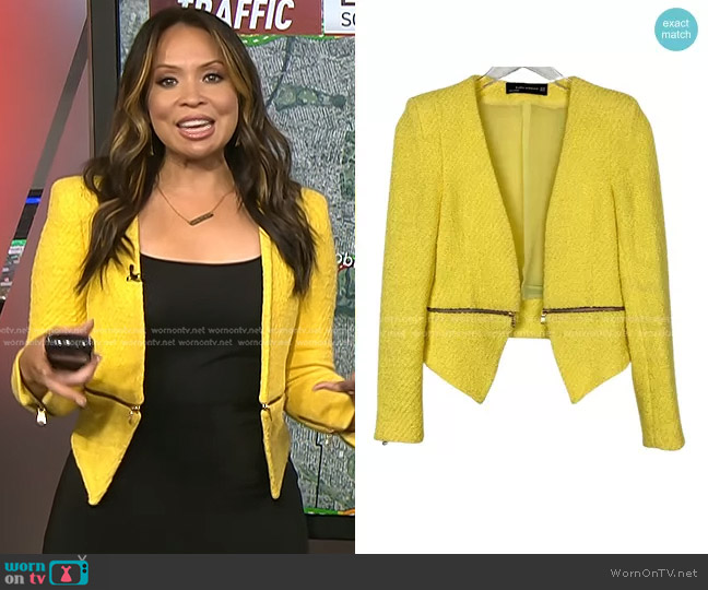 Zara Tweed Jacket worn by Adelle Caballero on Today
