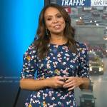 Adelle’s blue floral dress on Today