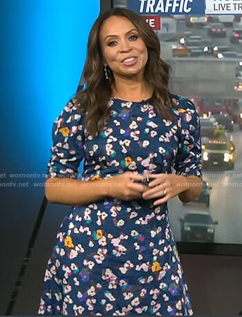 Adelle’s blue floral dress on Today